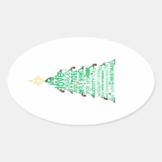 Sticker Ovale Words de Christmas