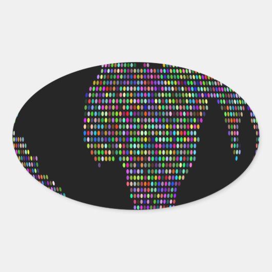 Sticker Ovale world earth planet globe (Devant)