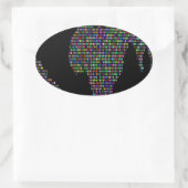 Sticker Ovale world earth planet globe (Sac)