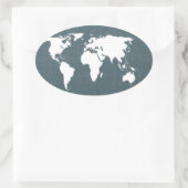 Sticker Ovale World Map (Sac)