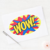Sticker Ovale WOW excitant (Enveloppe)