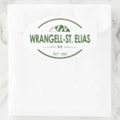 Sticker Ovale Wrangell-St. Le Parc national d'Elias (Sac)