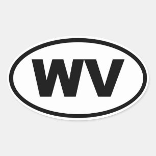 Sticker Ovale WV Virginie occidentale
