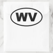 Sticker Ovale WV Virginie occidentale (Sac)