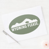 Sticker Ovale Wyoming (Enveloppe)