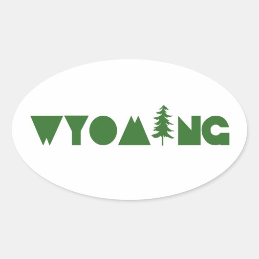 Sticker Ovale Wyoming (Devant)