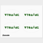 Sticker Ovale Wyoming (Feuille)