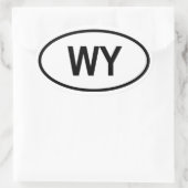 Sticker Ovale Wyoming "WY" (Sac)