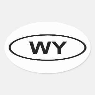Sticker Ovale Wyoming "WY"