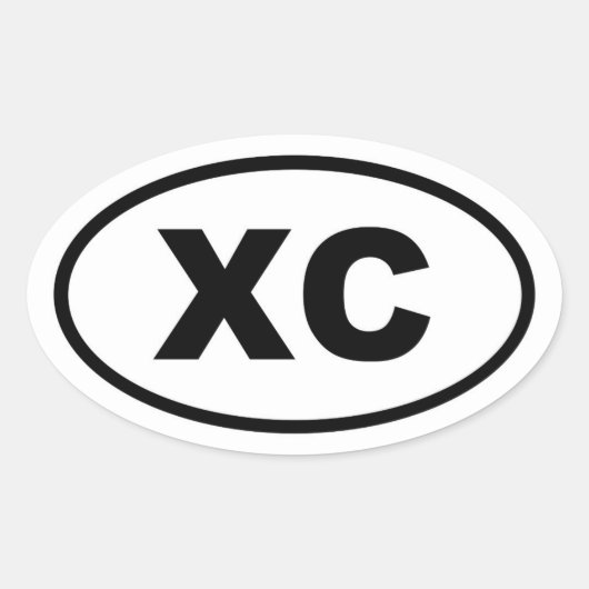 Sticker Ovale XC Cross Country (Devant)