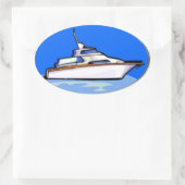 Sticker Ovale Yacht à Oval (Sac)
