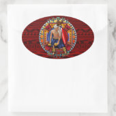 Sticker Ovale Yaqui Nation Deer Dancer (Sac)