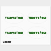 Sticker Ovale Yellowstone (Feuille)