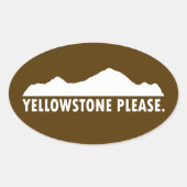 Sticker Ovale Yellowstone S'Il Vous Plaît (Devant)