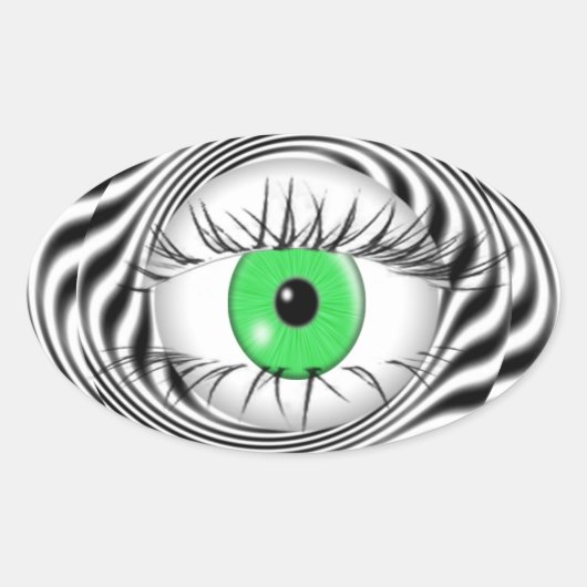 STICKER OVALE YEUX HYPNOTIQUE - HYPNOTISTE (Devant)