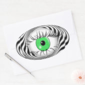 STICKER OVALE YEUX HYPNOTIQUE - HYPNOTISTE (Enveloppe)