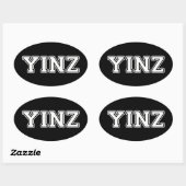 Sticker Ovale Yinz (Feuille)
