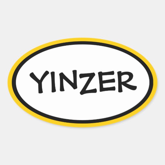 Sticker Ovale Yinzer (Devant)