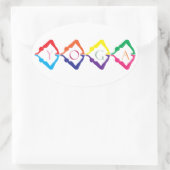 Sticker Ovale YOGA multicolore (Sac)