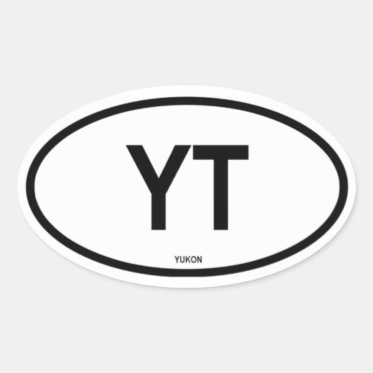 Sticker Ovale Yukon "YT" (Devant)