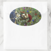 Sticker ovale Yule Puppy (Sac)