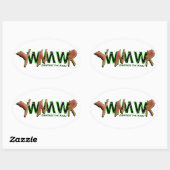 Sticker Ovale YWNMWR haYng3 th3 Kod3 (Feuille)