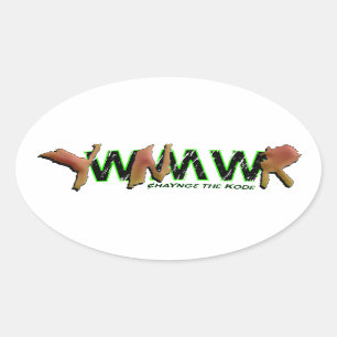 Sticker Ovale YWNMWR haYng3 th3 Kod3