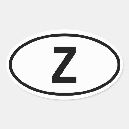 Sticker Ovale Zambie "Z" (Devant)
