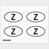 Sticker Ovale Zambie "Z" (Feuille)
