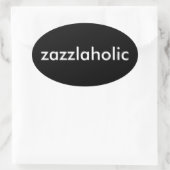 Sticker Ovale Zazzlaholic (Sac)
