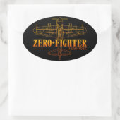 STICKER OVALE ZEROFIGHTER4 (Sac)