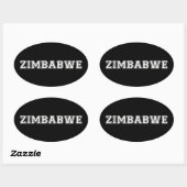 Sticker Ovale Zimbabwe (Feuille)