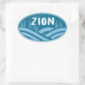 Sticker Ovale Zion National Park Utah Outdoors (Sac)