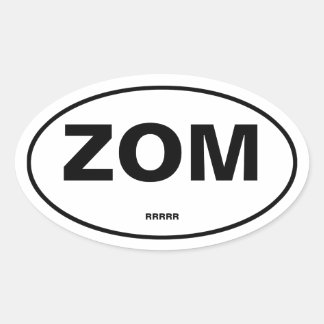 Sticker Ovale Zombie