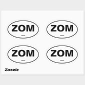 Sticker Ovale Zombie (Feuille)