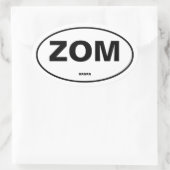 Sticker Ovale Zombie (Sac)