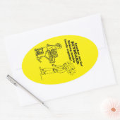 Sticker ovale Zombie Explode clavier (Enveloppe)