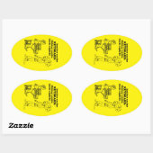 Sticker ovale Zombie Explode clavier (Feuille)