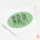 Sticker ovale Zombie Explode l'organe (Enveloppe)