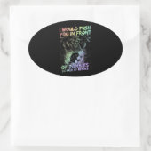 Sticker Ovale Zombie Push Save My Beagle (Sac)