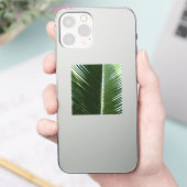 Sticker Overlapping Palm Fronds Tropical Green Abstract (Téléphone)