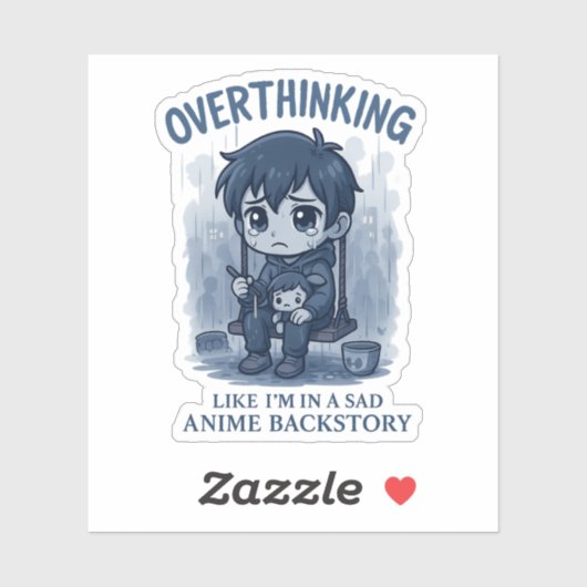 Sticker Overthinking (Feuille)