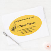 Sticker (ovl) - Honey Business (Bee on Comb) (Enveloppe)