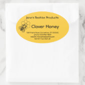 Sticker (ovl) - Honey Business (Bee on Comb) (Sac)