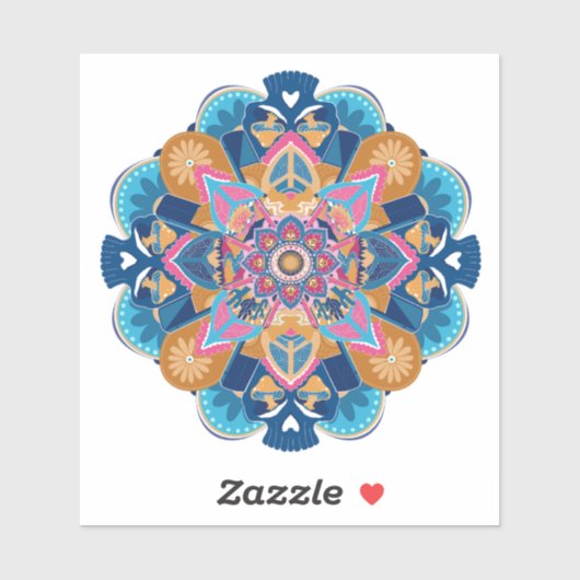 Sticker OW Blue Mandala (Feuille)