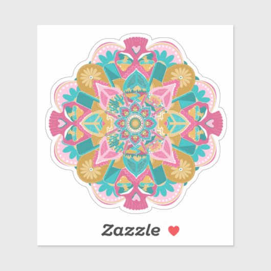 Sticker OW Pink Mandala (Feuille)