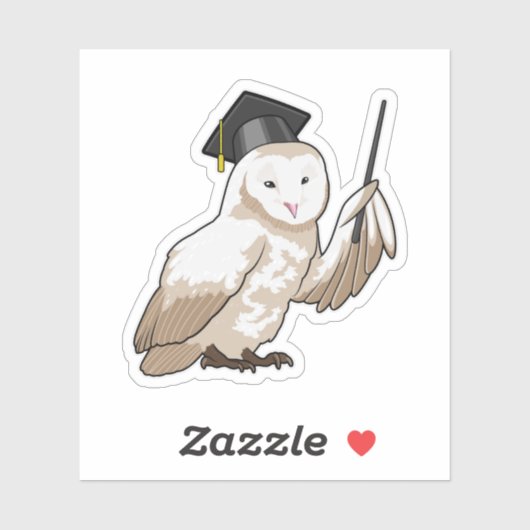 Sticker Owl as Teacher with Pointer (Feuille)