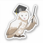 Sticker Owl as Teacher with Pointer (Devant)