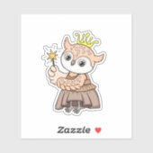 Sticker Owl Princess (Feuille)