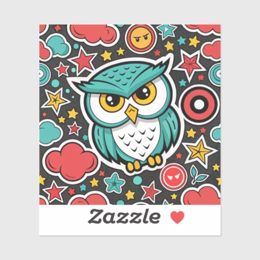 Sticker Owl se demande : (Feuille)